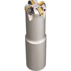 Iscar - 1-1/2" Cut Diam, 0.34" Max Depth, 1/2" Arbor Hole, 5 Inserts, H400 RNHU Insert Style, Indexable Copy Face Mill - H400 FR-12 Cutter Style, 1.38" High, Through Coolant, Series Helido - Apex Tool & Supply