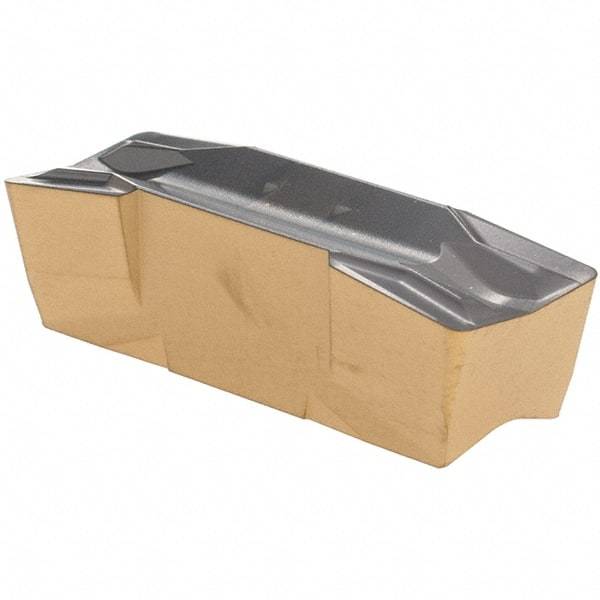 Iscar - 1000E080GIF Grade IC808, 10mm Cutting Width Carbide Grooving Insert - 27mm Max Depth of Cut, Neutral, 0.8mm Corner Radius, TiAlN Finish - Apex Tool & Supply