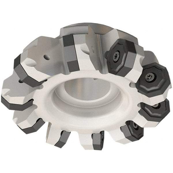 Iscar - 2.99" Cut Diam, 1" Arbor Hole, 0.217" Max Depth of Cut, 45° Indexable Chamfer & Angle Face Mill - 5 Inserts, ON.U 0806 Insert, Right Hand Cut, 5 Flutes, Series 16Mill - Apex Tool & Supply