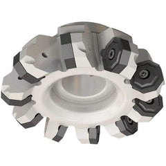 Iscar - 2.99" Cut Diam, 1" Arbor Hole, 0.217" Max Depth of Cut, 45° Indexable Chamfer & Angle Face Mill - 5 Inserts, ON.U 0806 Insert, Right Hand Cut, 5 Flutes, Series 16Mill - Apex Tool & Supply