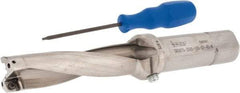 Iscar - 3-1/2" Max Drill Depth, 4xD, 7/8" Diam, Indexable Insert Drill - 1" Shank Diam, Whistle Notch Shank - Apex Tool & Supply