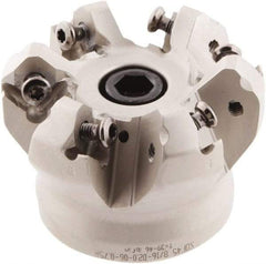 Iscar - 2" Cut Diam, 3/4" Arbor Hole, 0.138" Max Depth of Cut, 45° Indexable Chamfer & Angle Face Mill - 6 Inserts, ONHU 0505\xB6OXMT 0507\xB6S845 SN.U 1305 Insert, Right Hand Cut, 6 Flutes, Series Helido - Apex Tool & Supply