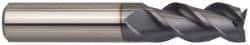 Guhring - 8mm, 16mm LOC, 8mm Shank Diam, 63mm OAL, 3 Flute, Solid Carbide Square End Mill - Single End, FIREX Finish, Spiral Flute, 45° Helix, Centercutting, Right Hand Cut, Right Hand Flute, Series 3741 - Apex Tool & Supply