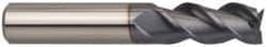 Guhring - 8mm, 16mm LOC, 8mm Shank Diam, 63mm OAL, 3 Flute, Solid Carbide Square End Mill - Single End, FIREX Finish, Spiral Flute, 45° Helix, Centercutting, Right Hand Cut, Right Hand Flute, Series 3741 - Apex Tool & Supply