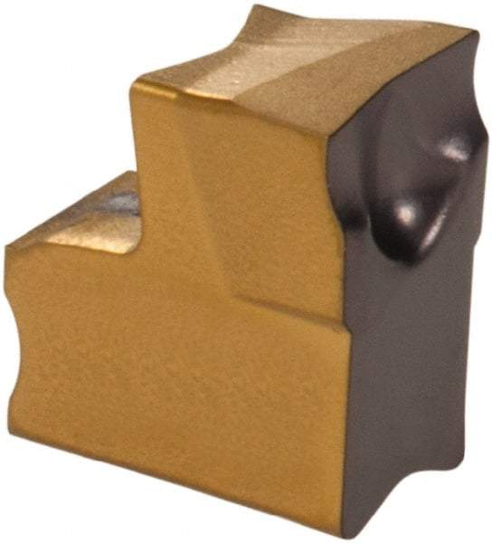 Iscar - TAG C IC808 Grade, 0.199" Cutting Width, Carbide Cutoff Insert - 4° Right Hand Lead Angle, 0.01" Cnr Rad, TiAlN Coated, Single End - Apex Tool & Supply