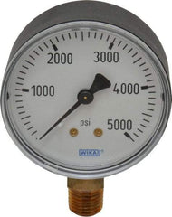 Wika - 2-1/2" Dial, 1/4 Thread, 0-5,000 Scale Range, Pressure Gauge - Lower Connection Mount, Accurate to 3-2-3% of Scale - Apex Tool & Supply