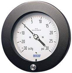 Wika - 4-1/2" Dial, 1/4 Thread, 0-1,000 Scale Range, Pressure Gauge - Lower Back Connection Mount, Accurate to 0.5% of Scale - Apex Tool & Supply