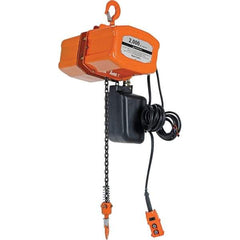 Vestil - 1 Ton Capacity, 17 FPM Lift Speed, 230 Volt, Electric Chain Hoist - 2.1 Output hp, 15' Max Lift - Apex Tool & Supply