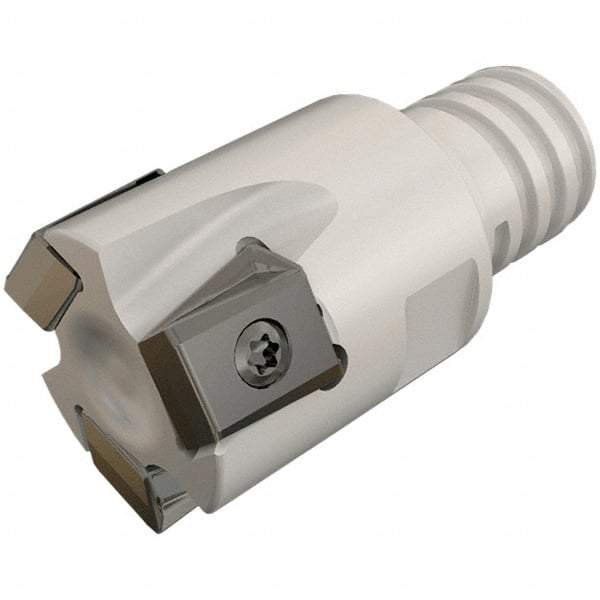 Iscar - 5/8" Cut Diam, 0.315" Max Depth of Cut, 0.78" OAL, Indexable Square Shoulder End Mill - T490 LN.T 0804 Inserts, T10 Modular Connection, 90° Lead Angle, Through Coolant, Series Helitang - Apex Tool & Supply