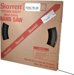 Starrett - 1/4" x 100' x 0.025" Bi-Metal Band Saw Blade Coil Stock - 14 to 18 TPI, Toothed Edge, Straight Form, Wavy Set, No Rake Angle, Variable Pitch, Contour Cutting - Apex Tool & Supply