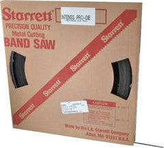 Starrett - 1/4" x 100' x 0.035" Bi-Metal Band Saw Blade Coil Stock - 10 to 14 TPI, Toothed Edge, Straight Form, Raker Set, No Rake Angle, Variable Pitch, Contour Cutting - Apex Tool & Supply