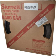 Starrett - 3/8" x 100' x 0.025" Bi-Metal Band Saw Blade Coil Stock - 8 to 12 TPI, Toothed Edge, Straight Form, Raker Set, No Rake Angle, Variable Pitch, Contour Cutting - Apex Tool & Supply