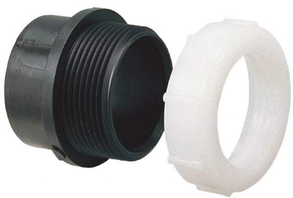 NIBCO - 2", ABS Drain, Waste & Vent Pipe Trap Adapter - Spig x SJ with Chrome Nut - Apex Tool & Supply