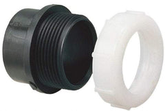 NIBCO - 2", ABS Drain, Waste & Vent Pipe Trap Adapter - Spig x SJ with Chrome Nut - Apex Tool & Supply