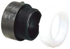 NIBCO - 1-1/2", ABS Drain, Waste & Vent Pipe Trap Adapter - Hub x SJ with Brass Nut - Apex Tool & Supply