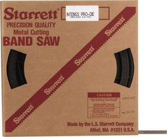 Starrett - 1/2" x 100' x 0.025" Bi-Metal Band Saw Blade Coil Stock - 8 to 12 TPI, Toothed Edge, Straight Form, Raker Set, No Rake Angle, Variable Pitch, Contour Cutting - Apex Tool & Supply