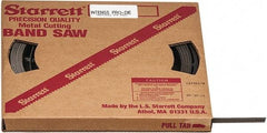Starrett - 1/2" x 100' x 0.025" Bi-Metal Band Saw Blade Coil Stock - 10 to 14 TPI, Toothed Edge, Straight Form, Raker Set, No Rake Angle, Variable Pitch, Contour Cutting - Apex Tool & Supply
