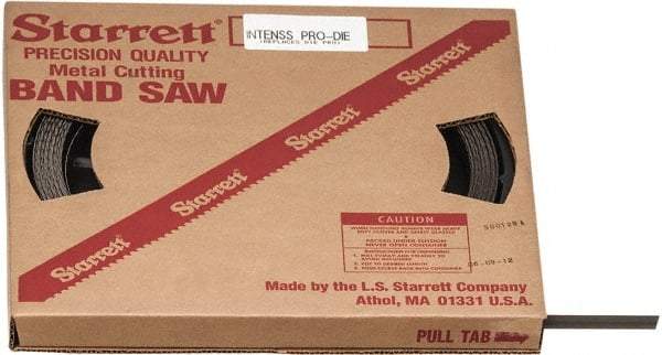 Starrett - 1/2" x 100' x 0.025" Bi-Metal Band Saw Blade Coil Stock - 14 to 18 TPI, Toothed Edge, Straight Form, Wavy Set, No Rake Angle, Variable Pitch, Contour Cutting - Apex Tool & Supply