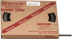 Starrett - 1/2" x 100' x 0.025" Bi-Metal Band Saw Blade Coil Stock - 14 to 18 TPI, Toothed Edge, Straight Form, Wavy Set, No Rake Angle, Variable Pitch, Contour Cutting - Apex Tool & Supply
