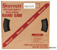 Starrett - 1/2" x 100' x 0.035" Bi-Metal Band Saw Blade Coil Stock - 6 to 10 TPI, Toothed Edge, Hook Form, Raker Set, Positive Angle, Variable Pitch, Contour Cutting - Apex Tool & Supply