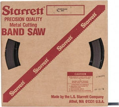 Starrett - 1/2" x 100' x 0.035" Bi-Metal Band Saw Blade Coil Stock - 14 TPI, Toothed Edge, Straight Form, Raker Set, No Rake Angle, Constant Pitch, Contour Cutting - Apex Tool & Supply