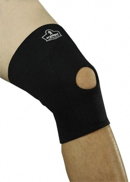 Ergodyne - Size S Neoprene Knee Support - 13 to 14 Inch Fit, Adjustable Strap Style, Open Knee with Front Padding, Black - Apex Tool & Supply