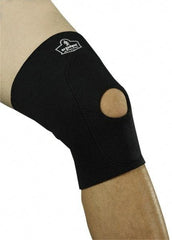 Ergodyne - Size S Neoprene Knee Support - 13 to 14 Inch Fit, Adjustable Strap Style, Open Knee with Front Padding, Black - Apex Tool & Supply