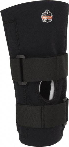 Ergodyne - Size M Neoprene Knee Support - 14 to 15 Inch Fit, Adjustable Strap Style, Open Knee with Front Padding, Black - Apex Tool & Supply