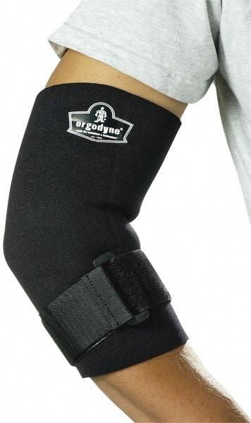 Ergodyne - Size M Neoprene Elbow Sleeve - 10 to 11 Inch, Adjustable Strap, Black - Apex Tool & Supply