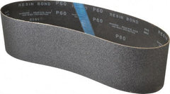 Made in USA - 4" Wide x 36" OAL, 60 Grit, Silicon Carbide Abrasive Belt - Silicon Carbide, Medium, Coated, X/Y Weighted Cloth Backing, Wet/Dry, Series S181 - Apex Tool & Supply