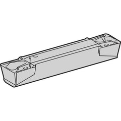 Kennametal - 0305A4G GUP Grade KCP10, 3.05mm Cutting Width Carbide Grooving Insert - 3mm Max Depth of Cut, Neutral, 0.4mm Corner Radius, TiAlN Finish - Apex Tool & Supply