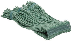 PRO-SOURCE - 5" Green Head Band, Medium PET Loop End Mop Pad - 4 Ply, Quick Change Connection, Use for General Purpose - Apex Tool & Supply