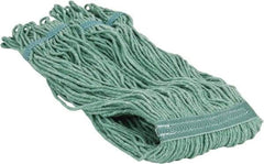PRO-SOURCE - 5" Green Head Band, Large PET Loop End Mop Pad - 4 Ply, Quick Change Connection, Use for General Purpose - Apex Tool & Supply