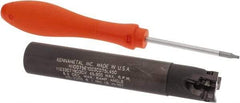 Kennametal - 3/4" Cut Diam, 0.398" Max Depth of Cut, 3/4" Shank Diam, 4-1/2" OAL, Indexable Square Shoulder End Mill - EC10.., EP10.. Inserts, Cylindrical Shank, 0° Lead Angle, Through Coolant - Apex Tool & Supply