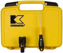 Kennametal - 1-1/4" Cut Diam, 0.735" Max Depth of Cut, 1.614" OAL, Indexable Square Shoulder Helical End Mill - EC10.., EP10.. Inserts, M16 Modular Connection, 0° Lead Angle - Apex Tool & Supply