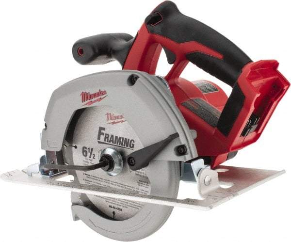 Milwaukee Tool - 18 Volt, 6-1/2" Blade, Cordless Circular Saw - 3,200 RPM, Lithium-Ion Batteries Not Included - Apex Tool & Supply