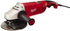 Milwaukee Tool - 7 & 9" Wheel Diam, 6,000 RPM, Corded Angle & Disc Grinder - 5/8-11 Spindle, 120 Volts, 15 Amps, Front Exhaust - Apex Tool & Supply