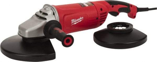 Milwaukee Tool - 7 & 9" Wheel Diam, 6,000 RPM, Corded Angle & Disc Grinder - 5/8-11 Spindle, 120 Volts, 15 Amps, Front Exhaust - Apex Tool & Supply