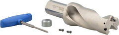 Iscar - 4" Max Drill Depth, 2xD, 2" Diam, Indexable Insert Drill - 2 Inserts, 1-1/2" Shank Diam, Straight Shank - Apex Tool & Supply