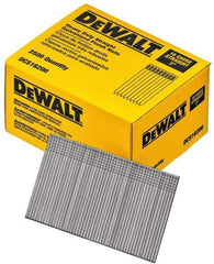 DeWALT - 16 Gauge 2" Long Finishing Nails for Power Nailers - Grade 2 Steel, Galvanized Finish, Straight Stick Collation - Apex Tool & Supply
