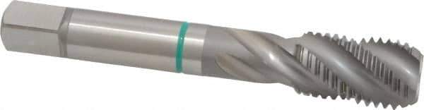 Guhring - M16x2.00 Metric Coarse 4 Flute 6H Modified Bottoming Spiral Flute Tap - Cobalt, Bright Finish, 3-13/16" OAL, Right Hand Flute, Right Hand Thread, Series 3918 - Apex Tool & Supply