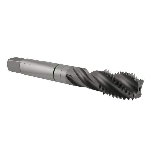 Guhring - 5/8-11 UNC 4 Flute 2B Modified Bottoming Spiral Flute Tap - Cobalt, Bright Finish, 3-13/16" OAL, Right Hand Flute, Right Hand Thread, Series 3919 - Apex Tool & Supply