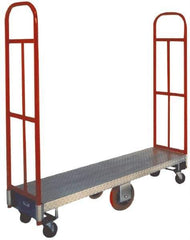 Win-Holt - 1,850 Lb Capacity Steel Warehouse Truck - Steel Diamond Embossed Deck, 16" OAW - Apex Tool & Supply