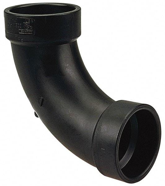 NIBCO - 3", ABS Drain, Waste & Vent Pipe 90 Long Radius Elbow - Hub x Hub - Apex Tool & Supply