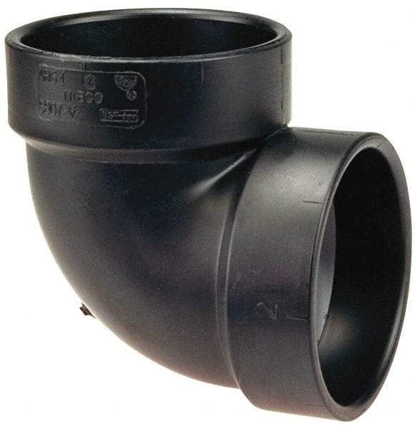 NIBCO - 3", ABS Drain, Waste & Vent Pipe 90 Vent Elbow - Hub x Hub - Apex Tool & Supply