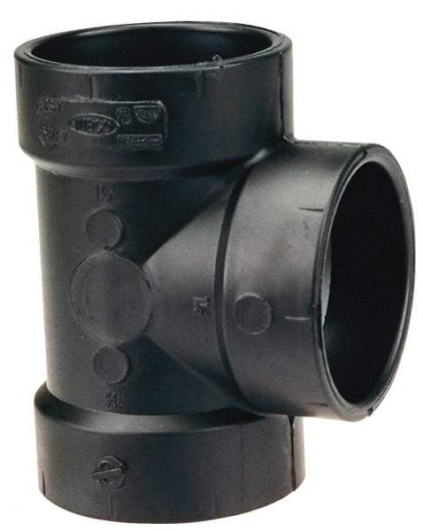 NIBCO - 3 x 3 x 2", ABS Drain, Waste & Vent Pipe Vent Tee - Hub x Hub x Hub - Apex Tool & Supply