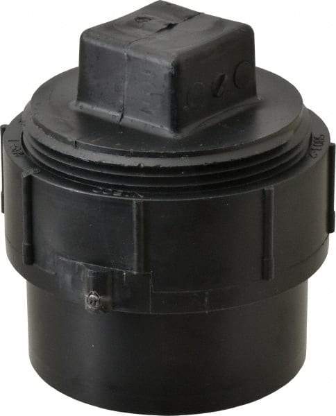 NIBCO - 3", ABS Drain, Waste & Vent Pipe Cleanout Adapter - Spig x CO with Plug - Apex Tool & Supply