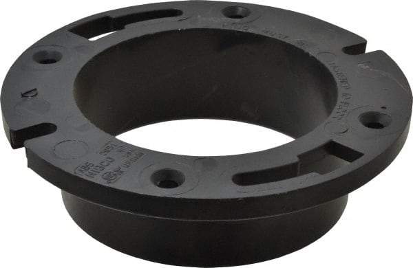 NIBCO - 4" Pipe, 5-3/8" OD, ABS Closet Flange Hub - 180° Max Working Temp, Hub End Connections - Apex Tool & Supply