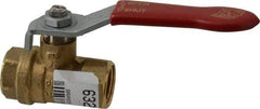 Value Collection - 3/8" Pipe, Full Port, Brass UL Listed Ball Valve - 1 Piece, Inline - One Way Flow, FNPT x FNPT Ends, Lever Handle, 600 WOG, 150 WSP - Apex Tool & Supply
