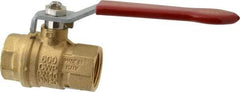 Value Collection - 3/4" Pipe, Full Port, Brass UL Listed Ball Valve - 1 Piece, Inline - One Way Flow, FNPT x FNPT Ends, Lever Handle, 600 WOG, 150 WSP - Apex Tool & Supply
